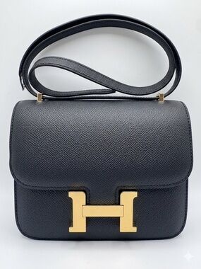 18CM Epsom Leather Crossbody / Shoulder Bag - Black